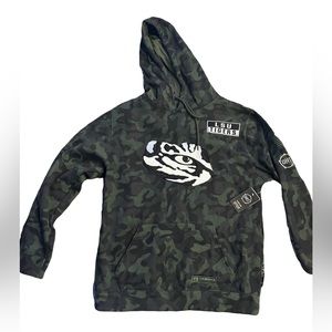 Lsu tigers colosseum camo embroidered new with tags hoodie sweatshirt